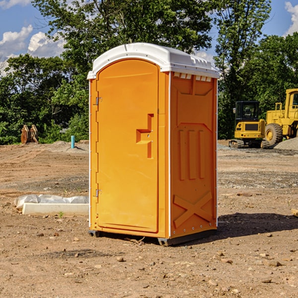 how often are the portable restrooms cleaned and serviced during a rental period in Havana